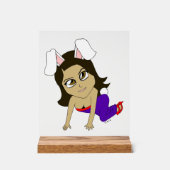 chibi bunnygirl acryl bord (Voorkant)