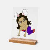 chibi bunnygirl acryl bord (Hoek)
