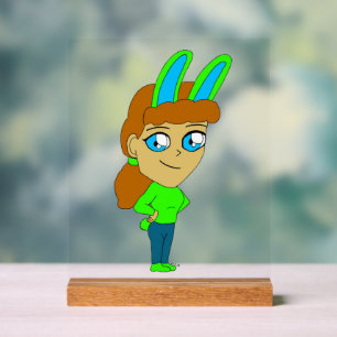 chibi bunnygirl acryl bord
