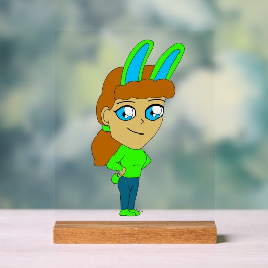 chibi bunnygirl acryl bord (Neutraal)