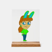 chibi bunnygirl acryl bord (Voorkant)