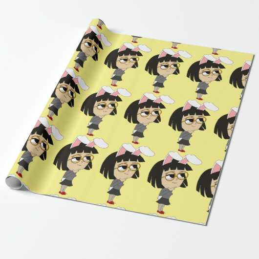chibi bunnygirl cadeaupapier (Uitgerold)