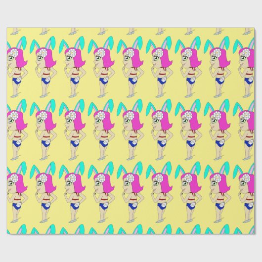 chibi bunnygirl cadeaupapier (Vlak)