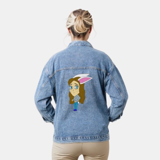 chibi bunnygirl denim jacket (Model)