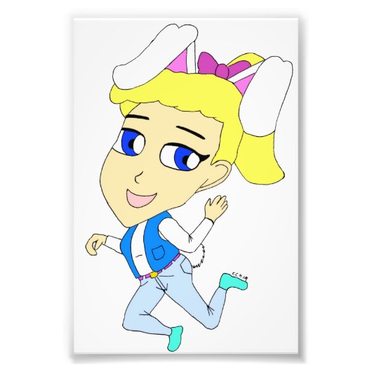 chibi bunnygirl foto afdruk (Voorkant)
