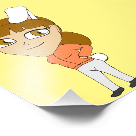 chibi bunnygirl foto afdruk (Hoek)