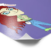 Chibi Bunnygirl giving a thumbs up Foto Afdruk (Hoek)