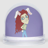 Chibi Bunnygirl giving a thumbs up Sneeuwbol (Voorkant)