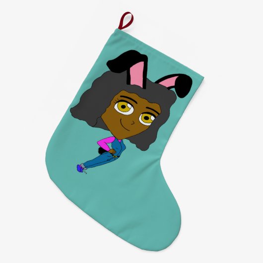 chibi bunnygirl grote kerstsok (Voorkant (Hangend))