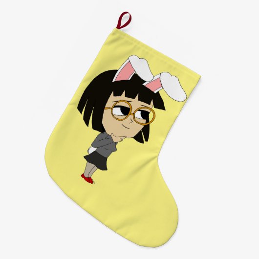 chibi bunnygirl grote kerstsok (Voorkant (Hangend))