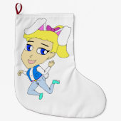 chibi bunnygirl grote kerstsok (Voorkant)