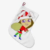 chibi bunnygirl grote kerstsok (Voorkant (Hangend))