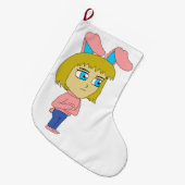 chibi bunnygirl grote kerstsok (Voorkant (Hangend))