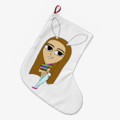 chibi bunnygirl grote kerstsok (Voorkant (Hangend))