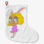 chibi bunnygirl grote kerstsok (Voorkant)