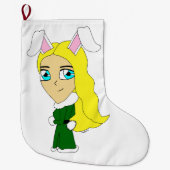 chibi bunnygirl grote kerstsok (Voorkant)