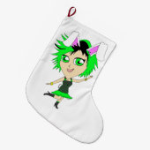 chibi bunnygirl grote kerstsok (Voorkant (Hangend))