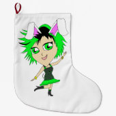 chibi bunnygirl grote kerstsok (Voorkant)