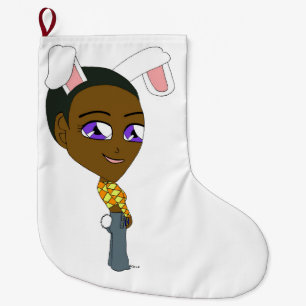 chibi bunnygirl grote kerstsok