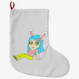 chibi bunnygirl grote kerstsok