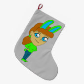 chibi bunnygirl grote kerstsok (Voorkant (Hangend))