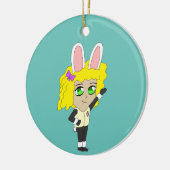 chibi bunnygirl keramisch ornament (Links)