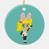 chibi bunnygirl keramisch ornament (Achterkant)