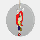 chibi bunnygirl keramisch ornament (Links)