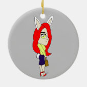 chibi bunnygirl keramisch ornament (Achterkant)