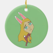 chibi bunnygirl keramisch ornament (Achterkant)