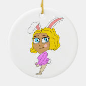 chibi bunnygirl keramisch ornament (Achterkant)