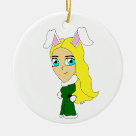 chibi bunnygirl keramisch ornament