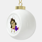 chibi bunnygirl keramische bal ornament (Rechts)