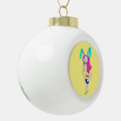 chibi bunnygirl keramische bal ornament (Links)