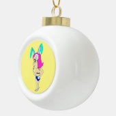 chibi bunnygirl keramische bal ornament (Rechts)