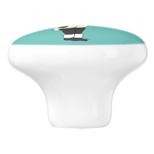 chibi bunnygirl keramische knop (Zijkant)