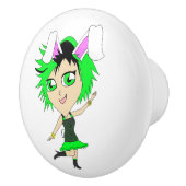 chibi bunnygirl keramische knop (Rechts)