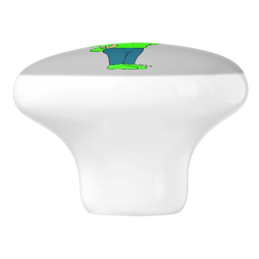 chibi bunnygirl keramische knop (Zijkant)