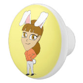 chibi bunnygirl keramische knop (Rechts)