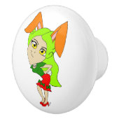 chibi bunnygirl keramische knop (Rechts)