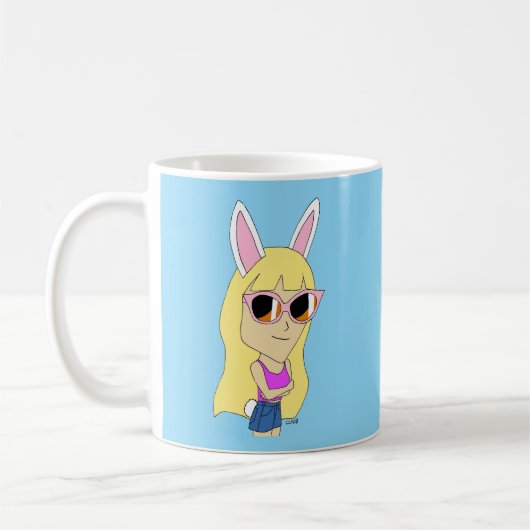 chibi bunnygirl koffiemok (Links)