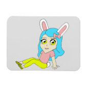 chibi bunnygirl magneet (Horizontaal)