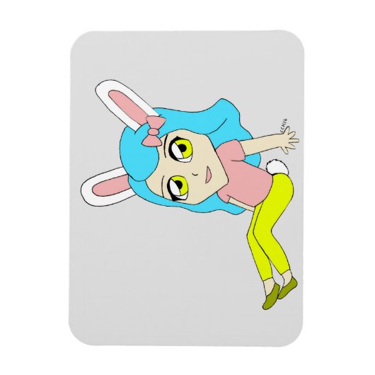chibi bunnygirl magneet (Verticaal)