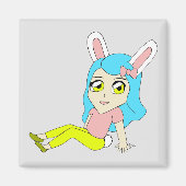 chibi bunnygirl magneet (Voorkant)