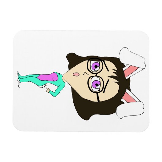 chibi bunnygirl magneet (Horizontaal)