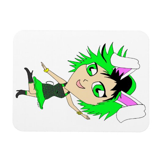 chibi bunnygirl magneet (Horizontaal)