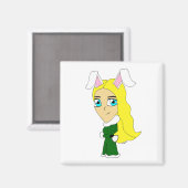 chibi bunnygirl magneet (Voorkant / Achterkant)