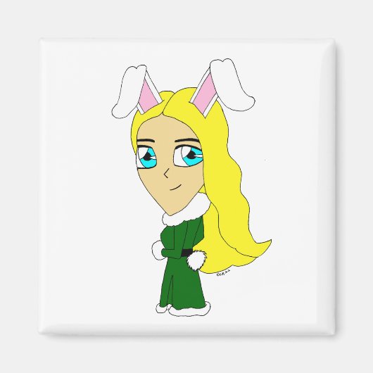 chibi bunnygirl magneet (Voorkant)