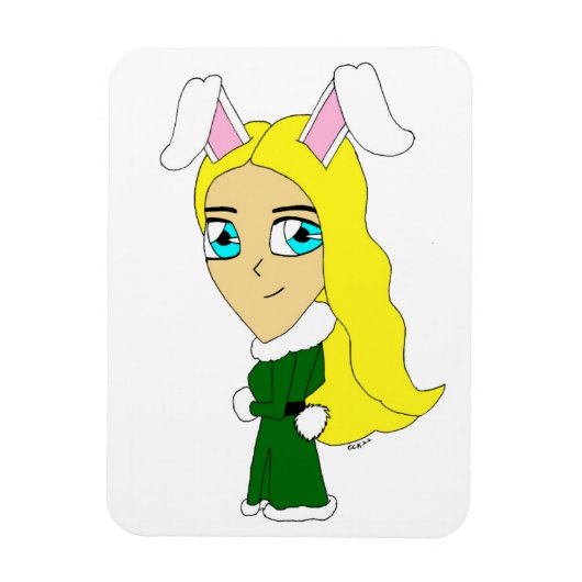 chibi bunnygirl magneet (Verticaal)