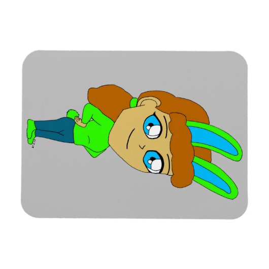 chibi bunnygirl magneet (Horizontaal)